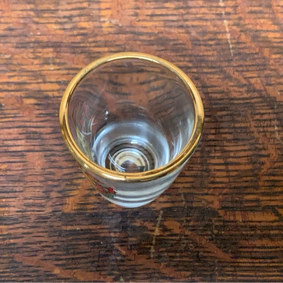 Vintage Gold Rimmed Stuttgart Germany Horse Crest Logo Shot Glass - Picture 16 of 16